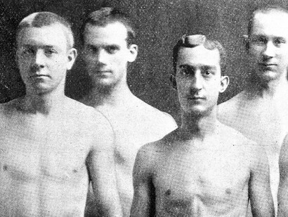 Un grupo de varoniles e inteligentes prisioneros, Henry Havelock Ellis, colección de fotografías de su libro "El Criminal"