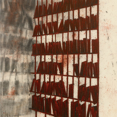 Tony Bevan (b. 1951), Archive (PC134), 2013, Acrylic and charcoal on canvas, 109 x 80 cm; (42 7/8 x 31 1/2 in.)