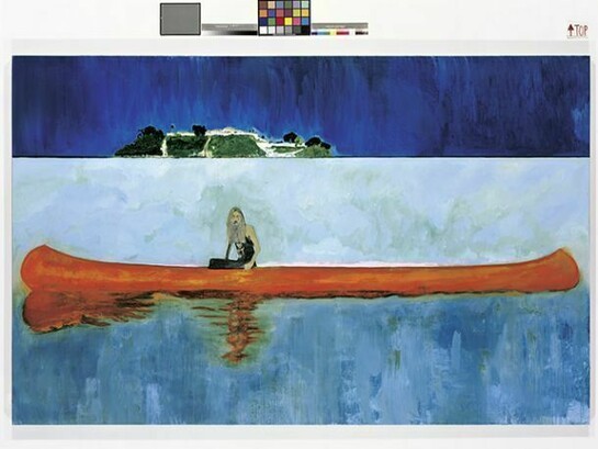 Peter Doig, 100 Years Ago (Carrera), 2001, Oil on linen, 229 x 359 cm, Centre Pompidou, MNAM-CCI, Photo Jochen Littkemann