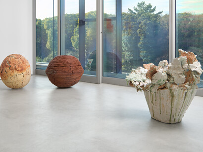 Installation View, Thirty Years: Written with a Splash of Blood. Courtesy of Blum Gallery Tokyo