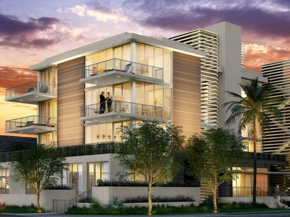 Miami Beach. Pequeño edificio de apartamentos