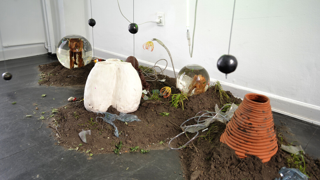 Shabu Shabu, Silas Inoue, Anders Brinch, Love Your Monsters. Installation view. Courtesy of Marie Kirkegaard Gallery
