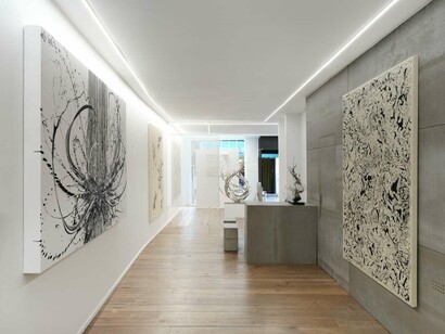 Katrin Fridriks, Joan Saló, and Zheng Lu, White on white, exhibition view. Courtesy of Galerie Sept