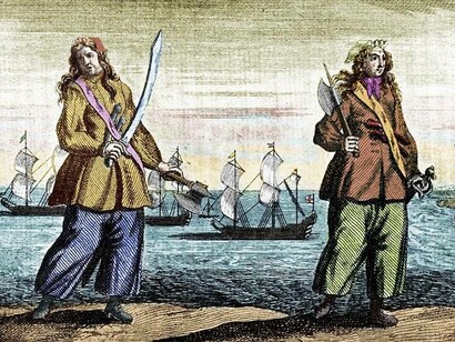 Ann Bonny and Mary Read, two female pirates from the 18th century