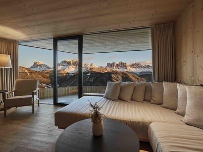 Camera con splendida vista sulle montagne, hotel Forestis, Bressanone, Alto Adige, Italia