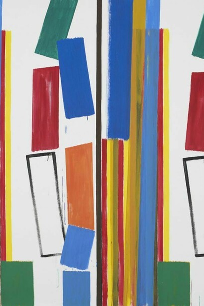 Bernard Piffaretti, Untitled, 2012, acrylic on canvas, 200 x 200 cm / 78.7 x 78.7 in, courtesy of Herald St, London and Galerie Frank Elbaz, Paris