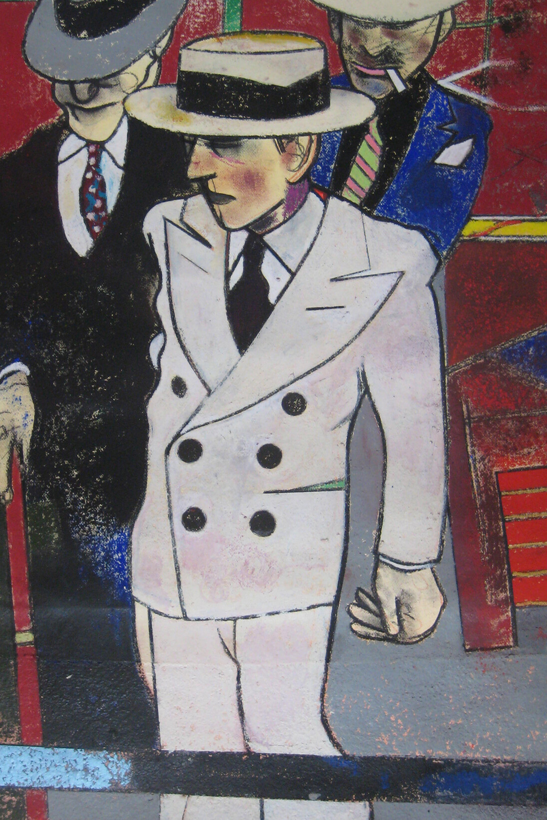 Richard Merkin, Untitled 543 (White Suit) c. 1980 - 2008, 52.5 x 31 inches, pastel on Arches paper