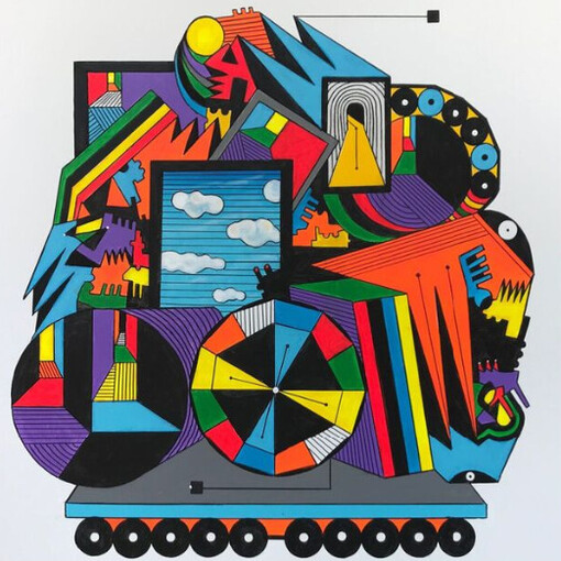 Luis Cruz Azaceta, In transit 222, 2024. Courtesy of Lyle O. Reitzel Contemporary Art