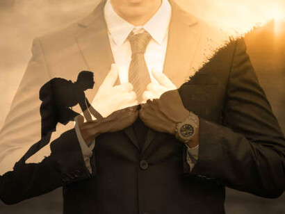 Young man achieves his goals in the city