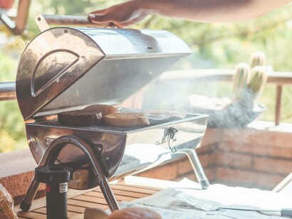 A portable gas grill