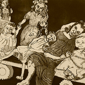 Obra "As Meninas", de Paula Rego. Podemos dizer que Meninas de todas as idades e feitios mostram-se na obra de Paula Rego e Alice é uma delas