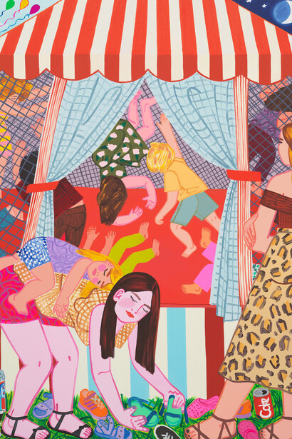 Madeline Donahue, Bouncy house (detail), 2025. Courtesy of Timothy Taylor Gallery