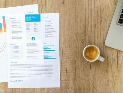 A candidate profile placed alongside a company overview graph, symbolising how personal narratives are filtered through numbers