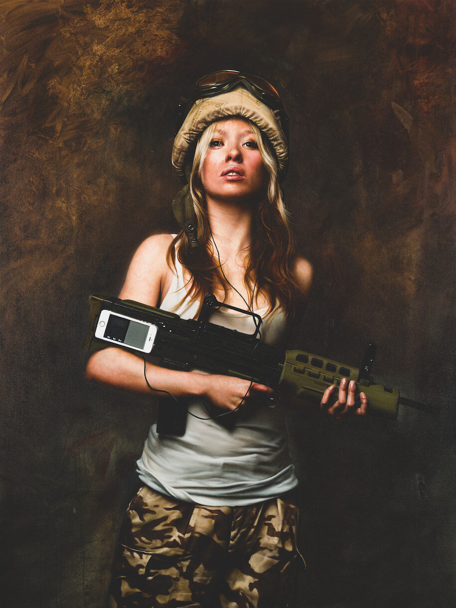 Mitch Griffiths, Drone, 2015 Oil on canvas, 150 x 120 cm (59 x 47¼ in)