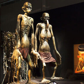 Vue de l'exposition "Enfers et fantômes d'Asie" © musée du quai Branly - Jacques Chirac, photo Gautier Deblonde