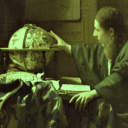 Detalle de «El astrónomo» (1668), Vermeer