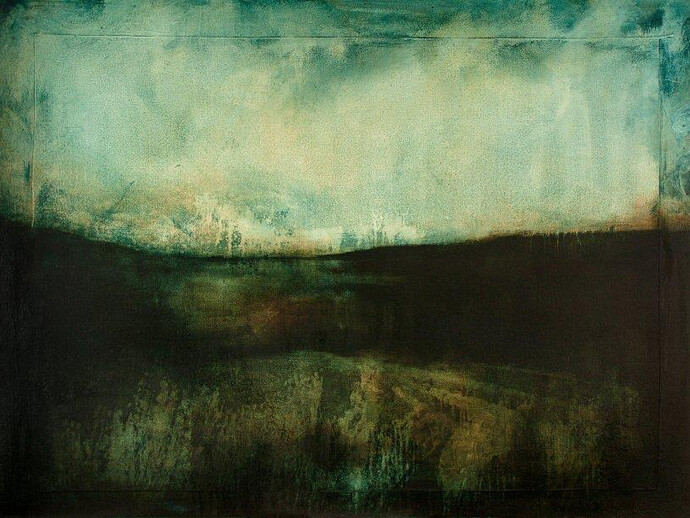 Matthew Phelps, Iona Isle, Oil on Gesso on Panel, 36 x 48 cm