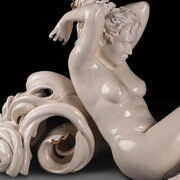 Christyl Boger, Day and Night, 2008, Glazed white earthenware and gold luster. Courtesy of John Burgoon.