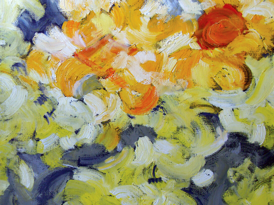Buffie Johnson, Cyclical Time I, 1962, Oil on canvas, 21" x 24"