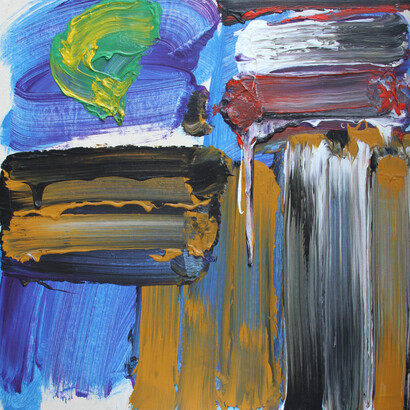 Ernest Briggs, Untitled, 1974, acrylic on canvas, 35x36.5 inches. Courtesy Anita Shapolsky Gallery