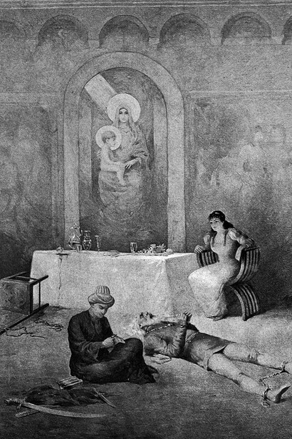 Albert Letchford's illustration for No. 22 in Burton's Arabian Nights translation