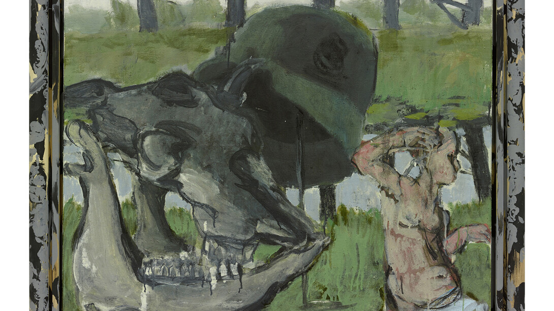 Markus Lüpertz, "Hades", 2014, Mixed media on canvas in artist frame, 81 x 100 cm, 32 x 39 1/3 in