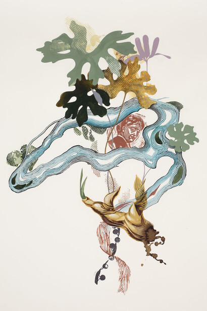Margaret Curtis, Emotional cartography: bloodroot, 2018. Courtesy of Tracey Morgan Gallery