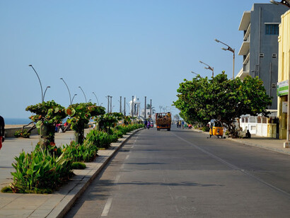 The beach road during day time