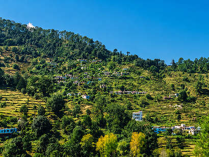 Himalayan landscapes in the Almora region of Kumaon, Uttarakhand, India