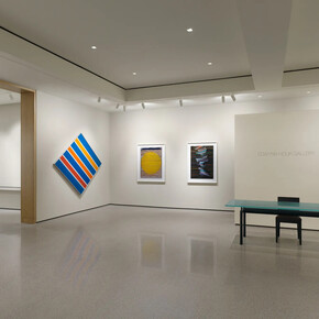 Abelardo Morell: out of paper, in dialogue with Gene Davis, Kenneth Noland, Jules Olitski & Larry Poons, exhibition view. Courtesy of Edwynn Houk Gallery 