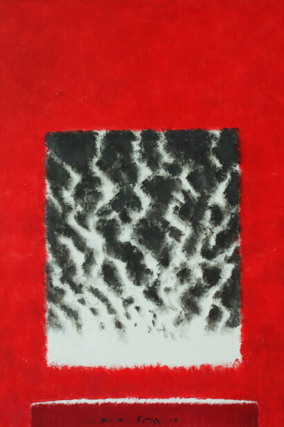 H.A. Sigg, The Course of the Rivers II, acrylic on canvas, 2010, 46x32 inches. Courtesy of Walter Wickiser Gallery, New York