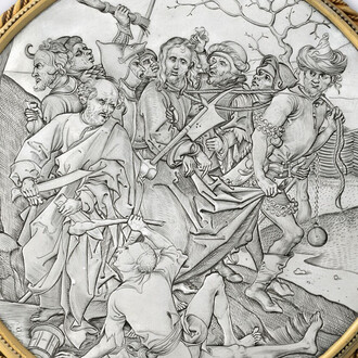 Martin Schongauer, Beso de paz. Arresto (detalle). Cortesía del Museo Louvre