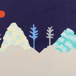 Cara Nahaul, I Hope the Moon is Listening, 2015, Oil and acrylic on canvas, 110 x 140 cm (43.31 x 55.12 in)