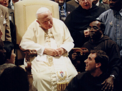 Fr Ivan Matić with Pope John Paul II
