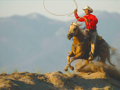 Norm Clasen, Red rider, Montana, 1988. Courtesy of M+B