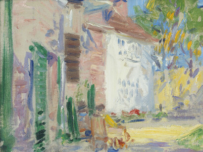 Francis Campbell Boileau Cadell, In a Sunlit Garden, France