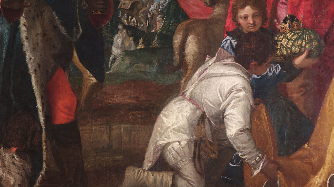 Paolo Caliari detto il Veronese, Adorazione dei Magi, part., Olio su tela, cm 320 x 234, Vicenza, chiesa di Santa Corona @ Centro d'ateneo per le Arti Visive - Università degli Studi di Bergamo, foto G. Poldi, G.C. F Villa