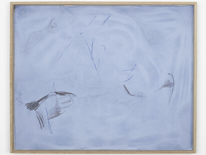 Nick Mauss, even with closed eyes, 2014, Wire mesh, plaster, acrylic, charcoal, pastel, 60 x 74 cm / 23 ½ x 29 ½ inches, Courtesy of Campoli Presti, London / Paris 
