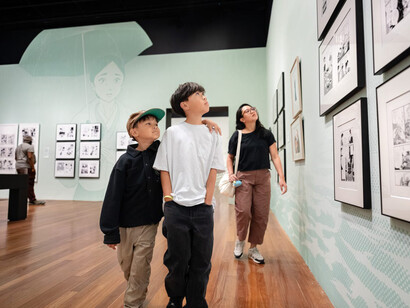 Art of manga, exhibition view. Courtesy of De Young Museum