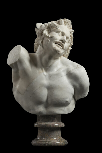 Torlonia Collection, Head of a Satyr, replica of the Herculaneum type, early 1st century AD. Courtesy of Musée du Louvre 