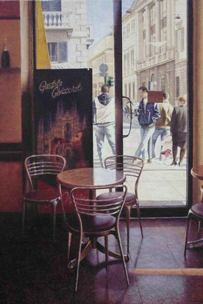 Mike Briscoe, Early Morning Milan 2, oil on linen, 35.5 x 25.5 cm