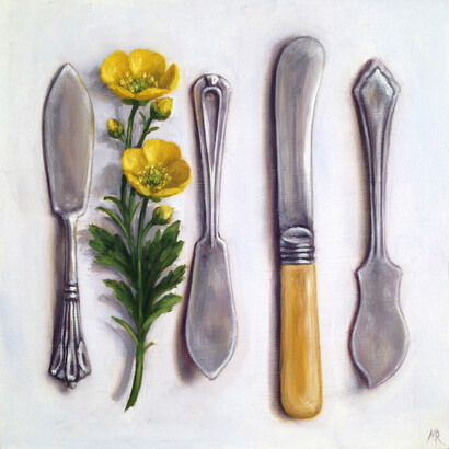 Marie Robinson, Do you like butter?, Oil on panel