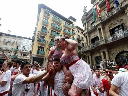 Pamplona. Alegría durante las fiestas de San Fermín