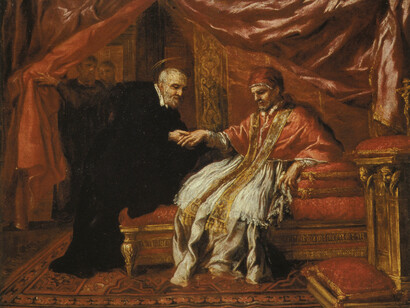 «San Felipe Neri curando al papa Clemente VIII», Pietro da Cortona 