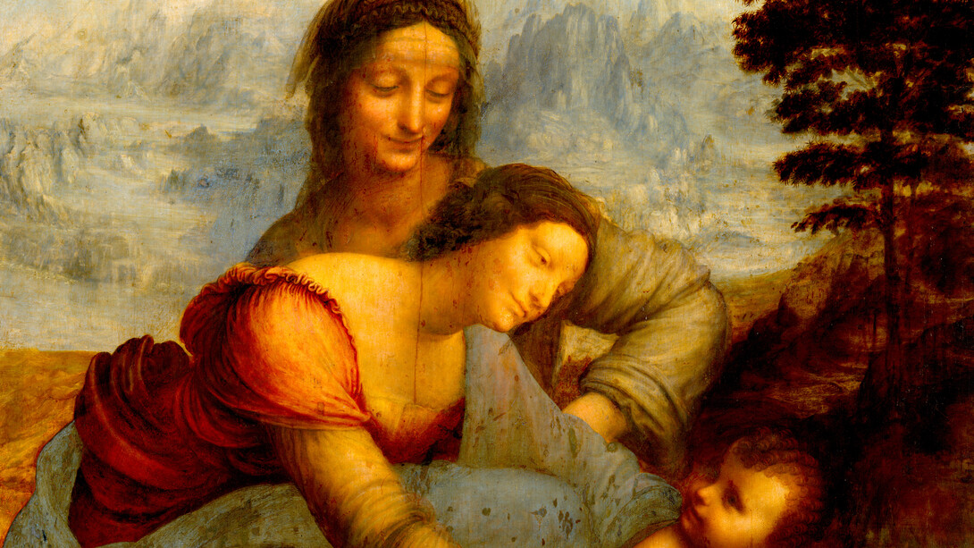 «Santa Ana, con la Virgen y el Niño» (detalle), óleo sobre tabla, c.1503