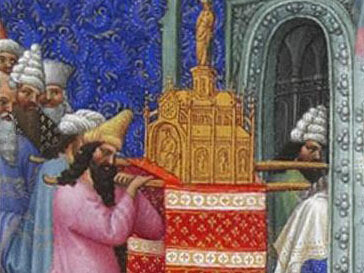 Très Riches Heures du Duc de Berry, The Ark carried into the Temple from the early 15th century 