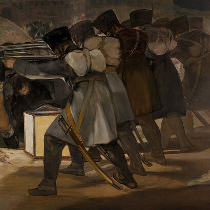 "Il 3 maggio 1808", dipinto da Francisco Goya nel 1814, particolare. Dal tratto di Goya alla street art di Banksy: l'arte come strumento per sfidare l'indifferenza nei confronti della guerra