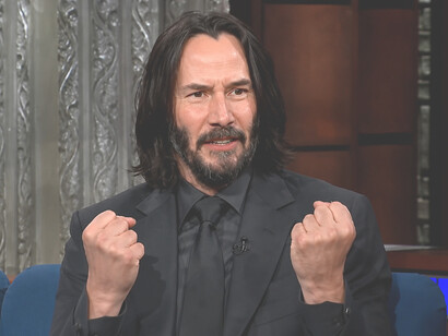 Stephen Colbert interviews Keanu Reeves during a memorable segment of “The Colbert Questionert”