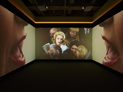 Alex Prager, Face in the Crowd, 2013, Acrylic on canvas on panel, Courtesy the artist and Lehmann Maupin,
New York and Hong Kong
