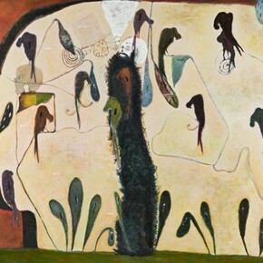 Ryan Mosley, Audubon's Last Aviary, 2014, Oil on canvas, 210 x 275 cm / 82 5/8 x 108 1/4 ins, Copyright the artist, courtesy Alison Jacques Gallery, London